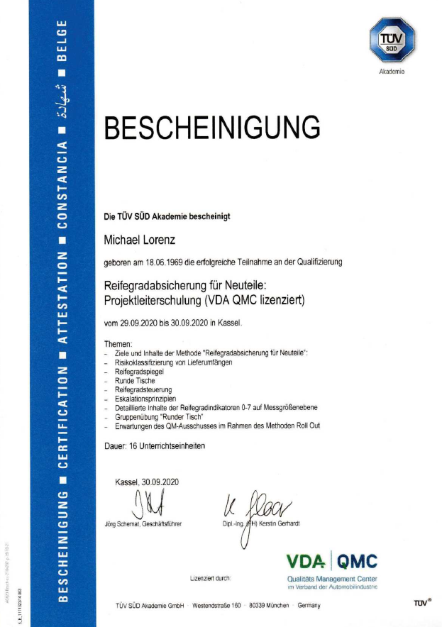 Reifegradabsicherung